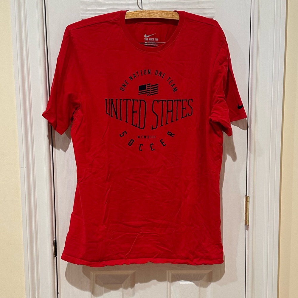 Nike Red United States Soccer T-Shirt, Size XL